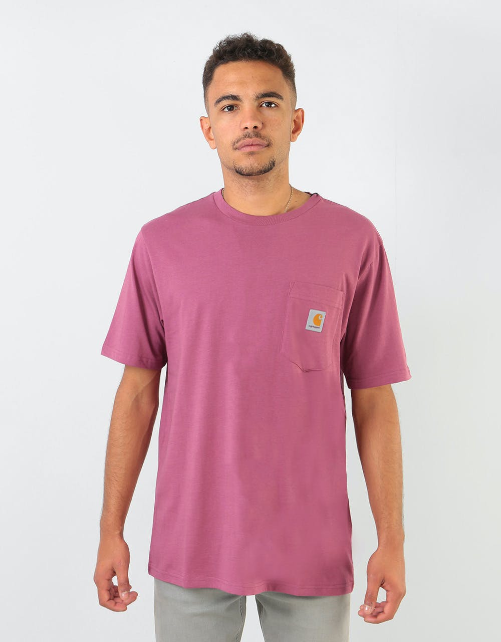 Carhartt WIP S/S Pocket T-Shirt - Dusty Fuschsia