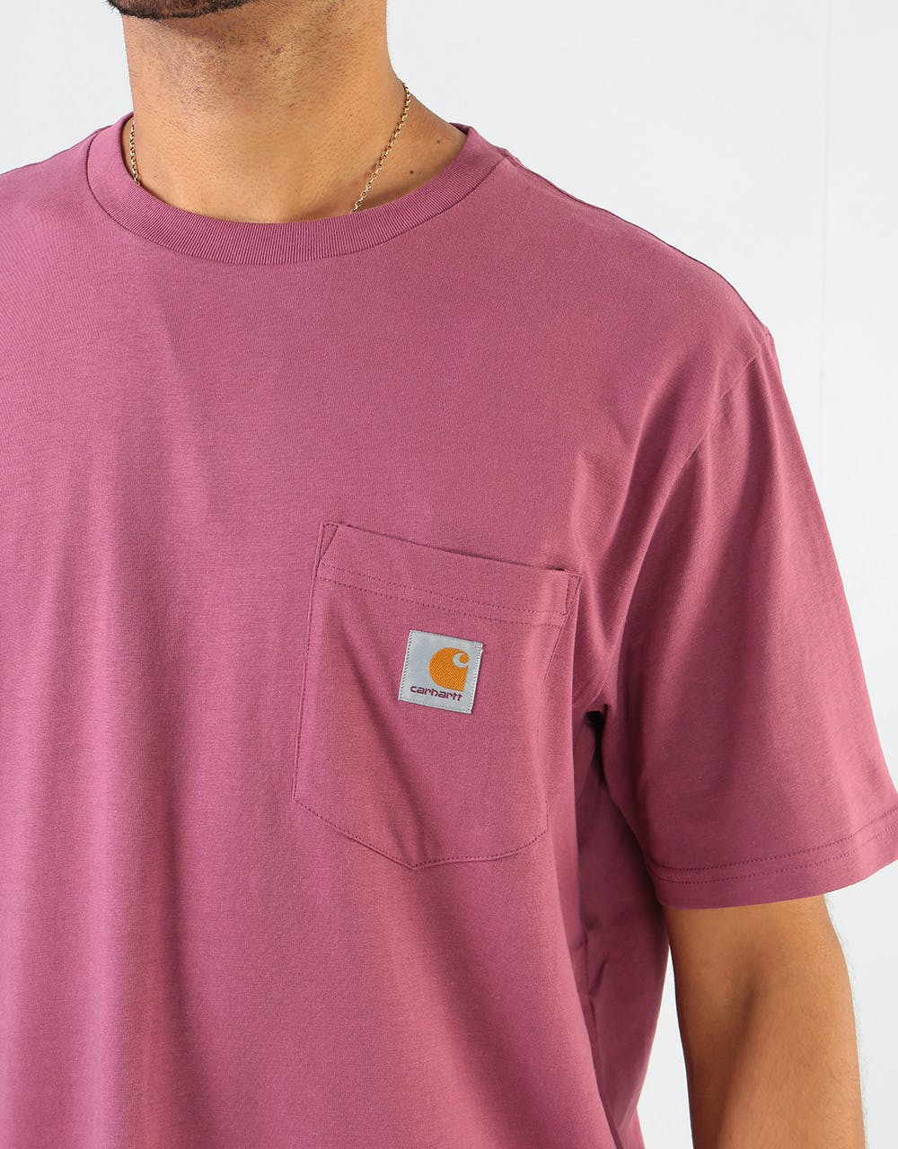Carhartt WIP S/S Pocket T-Shirt - Dusty Fuschsia