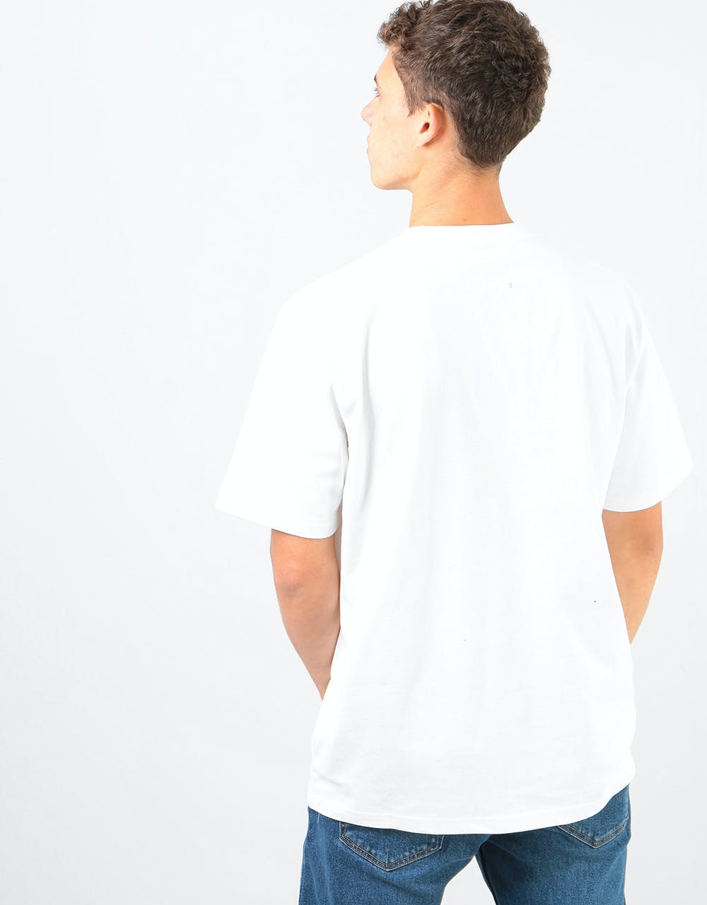 Carhartt WIP S/S College T-Shirt - White/Camo Evergreen