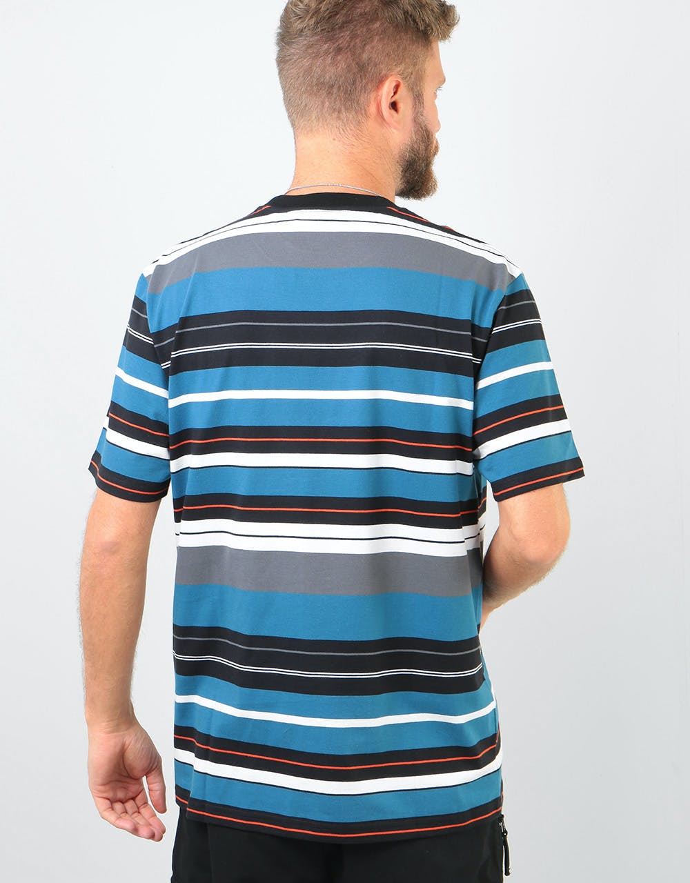 Carhartt WIP S/S Flint T-Shirt - Flint Stripe/Prussian Blue