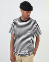 Carhartt WIP S/S Haldon Pocket T-Shirt - Haldon Stripe/Black/White