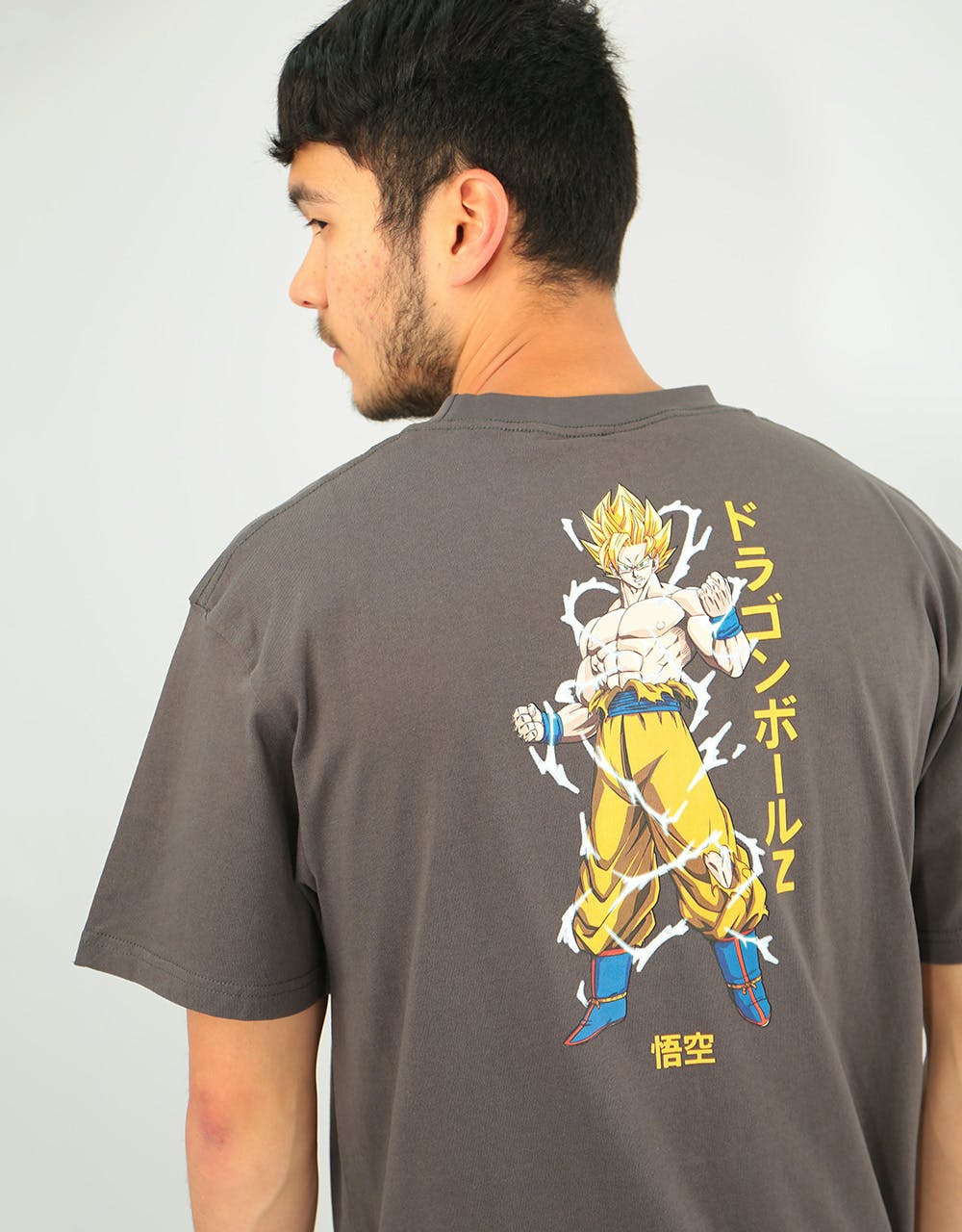 Primitive x Dragon Ball Z Super Saiyan Goku T Shirt - Charcoal