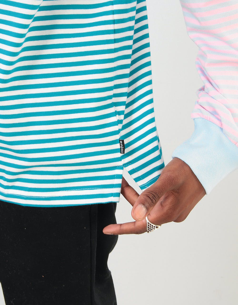 Enjoi Confused Stripe L/S Polo Shirt - Pastel