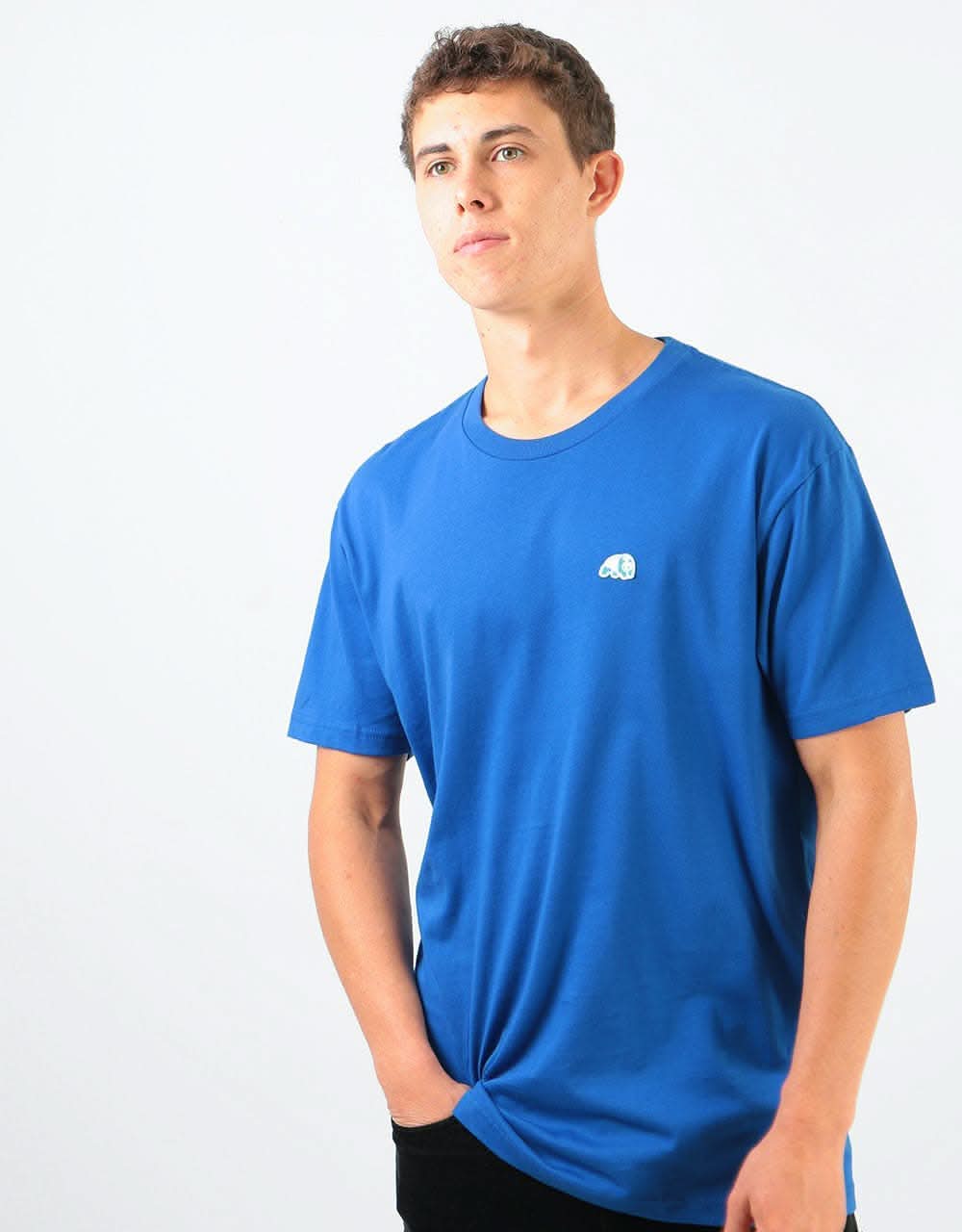 Enjoi Small Blue Panda Patch Premium T-Shirt - Royal