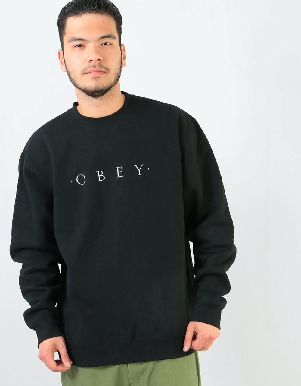 Obey Nouvelle II Crew Sweatshirt - Black