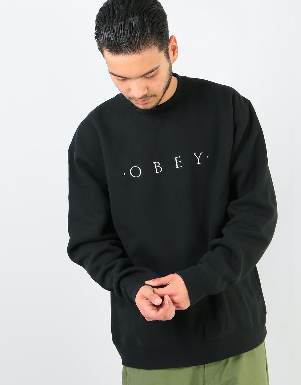 Obey Nouvelle II Crew Sweatshirt - Black