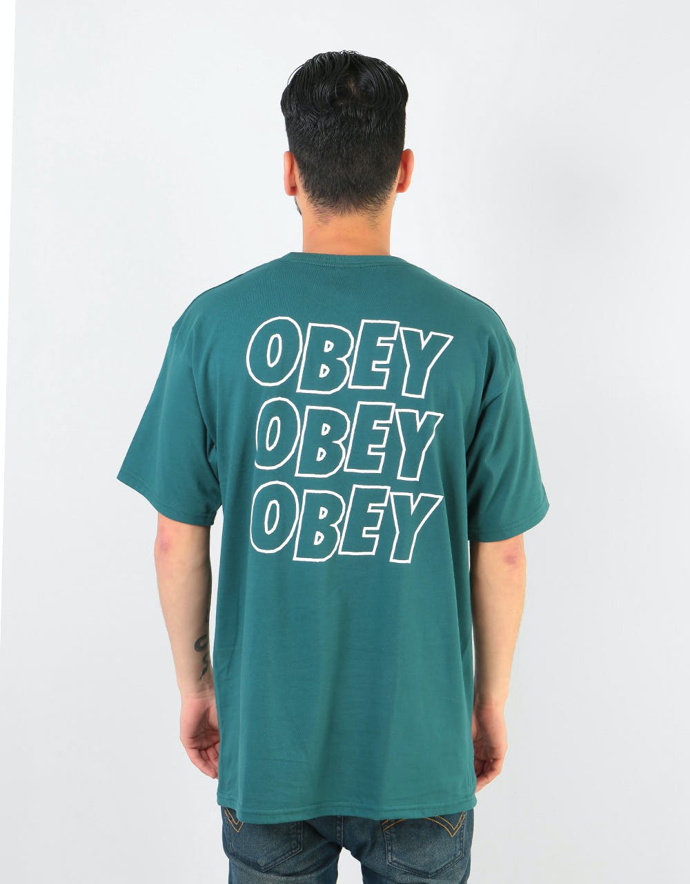 Obey Jumbled Eyes T-Shirt - Pine
