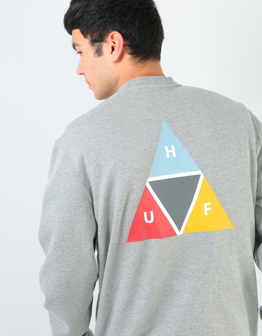 HUF Prism Crew Sweatshirt - Grey Heather