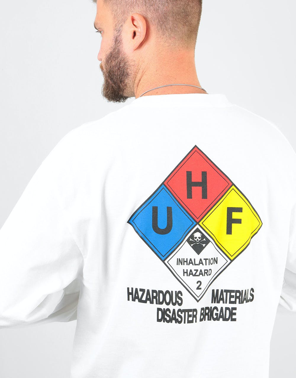 HUF Hazard L/S T-Shirt - White