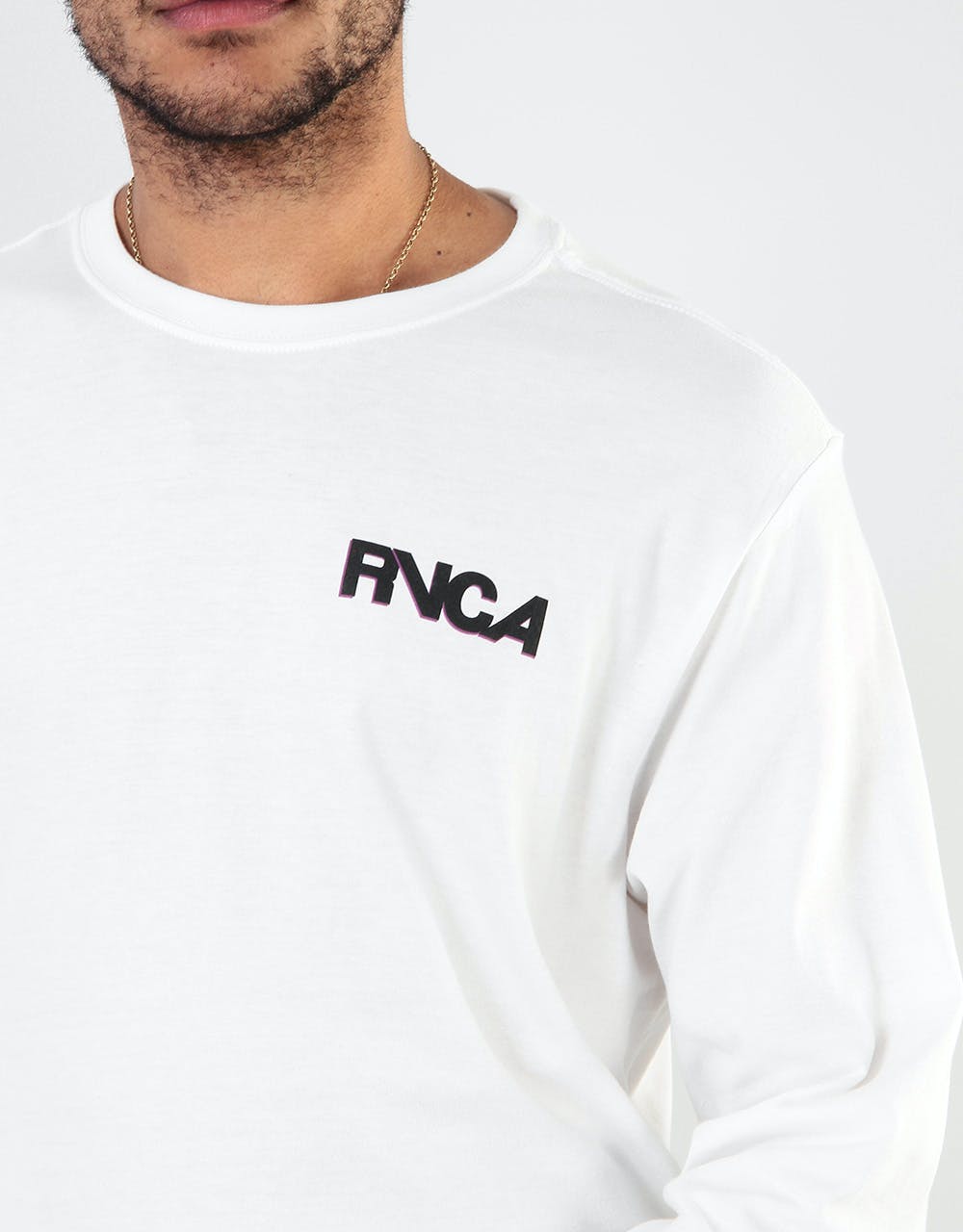 RVCA Screaming Bat L/S T-Shirt - Antique White