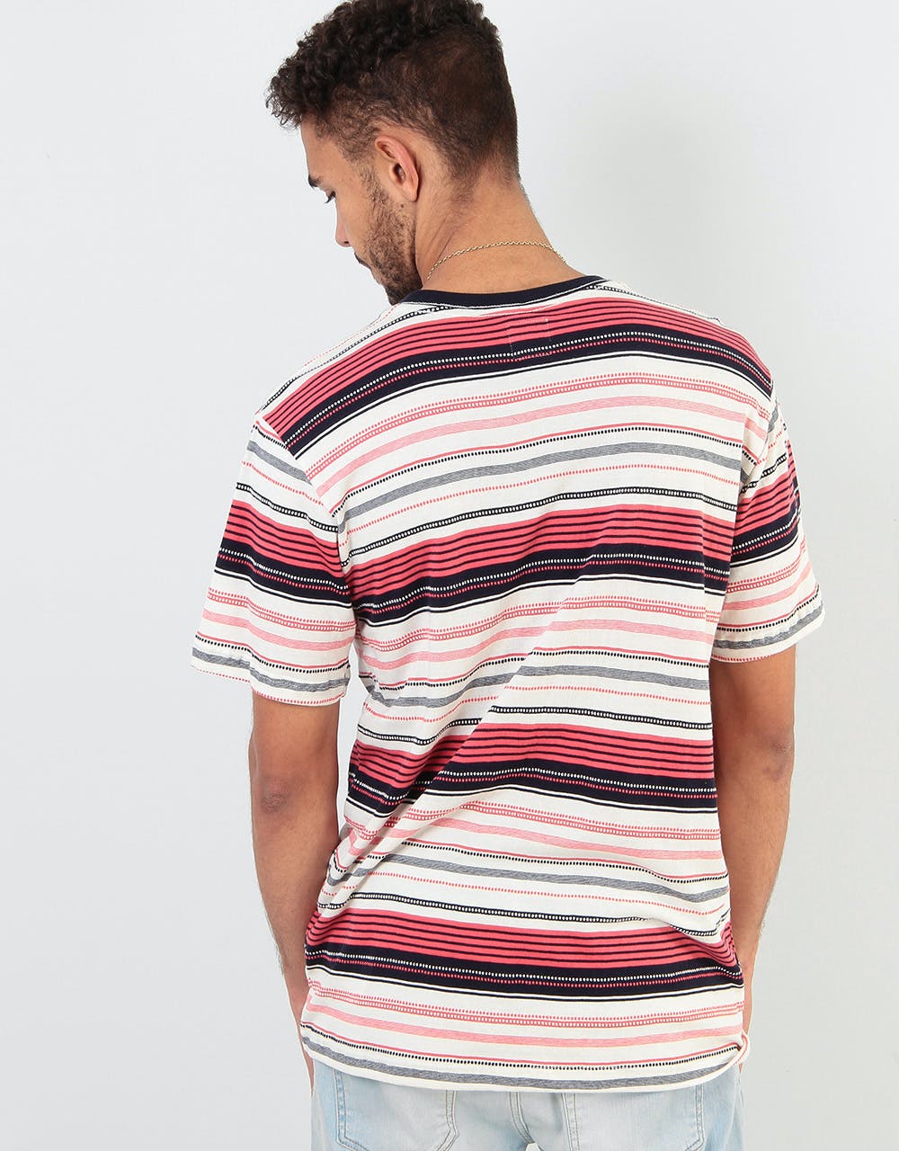 RVCA Deadbeat Stripe T-Shirt - Baked Apple