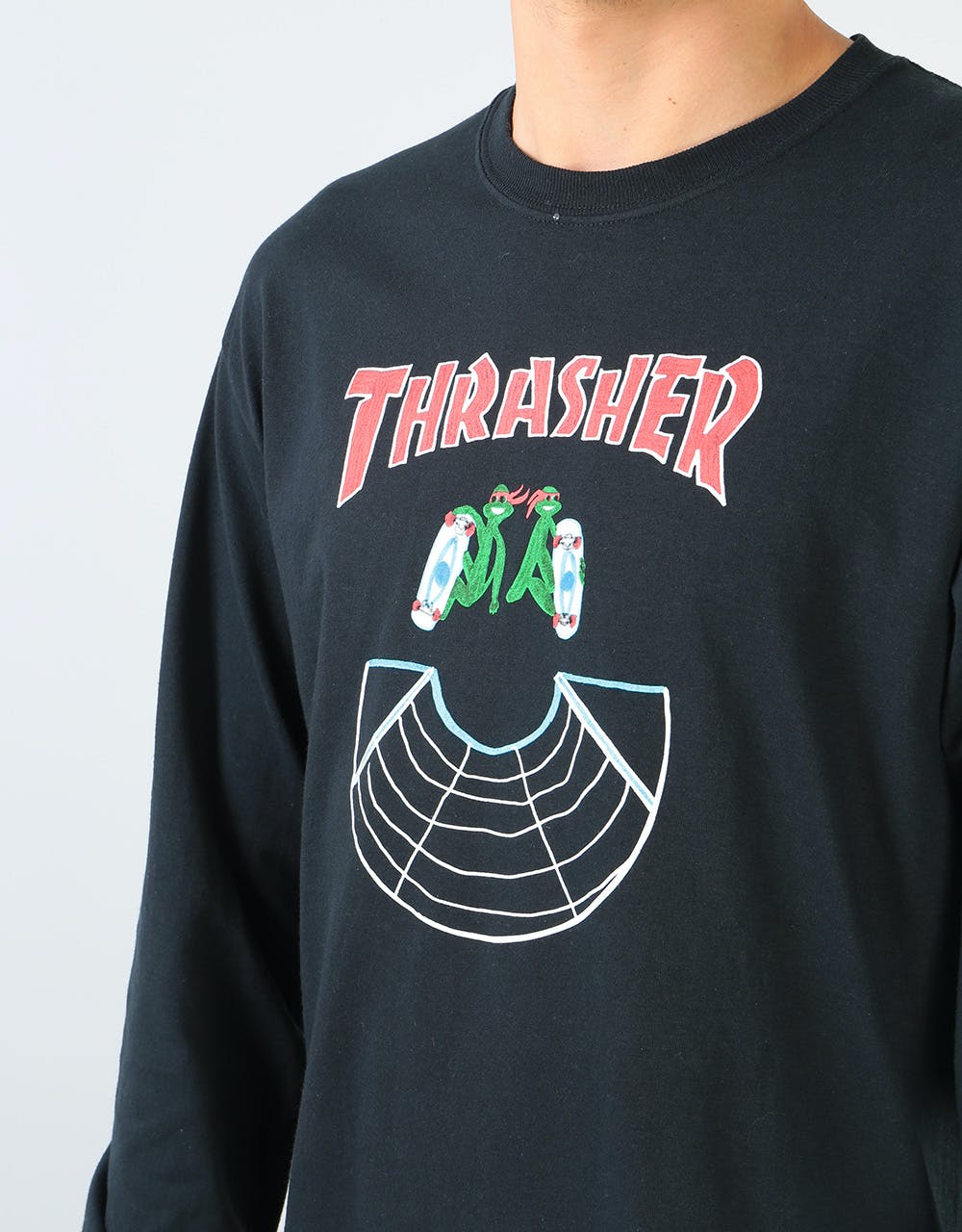 Thrasher Doubles L/S T-Shirt - Black