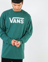 Vans Classic L/S T-Shirt - Vans Trekking Green/White