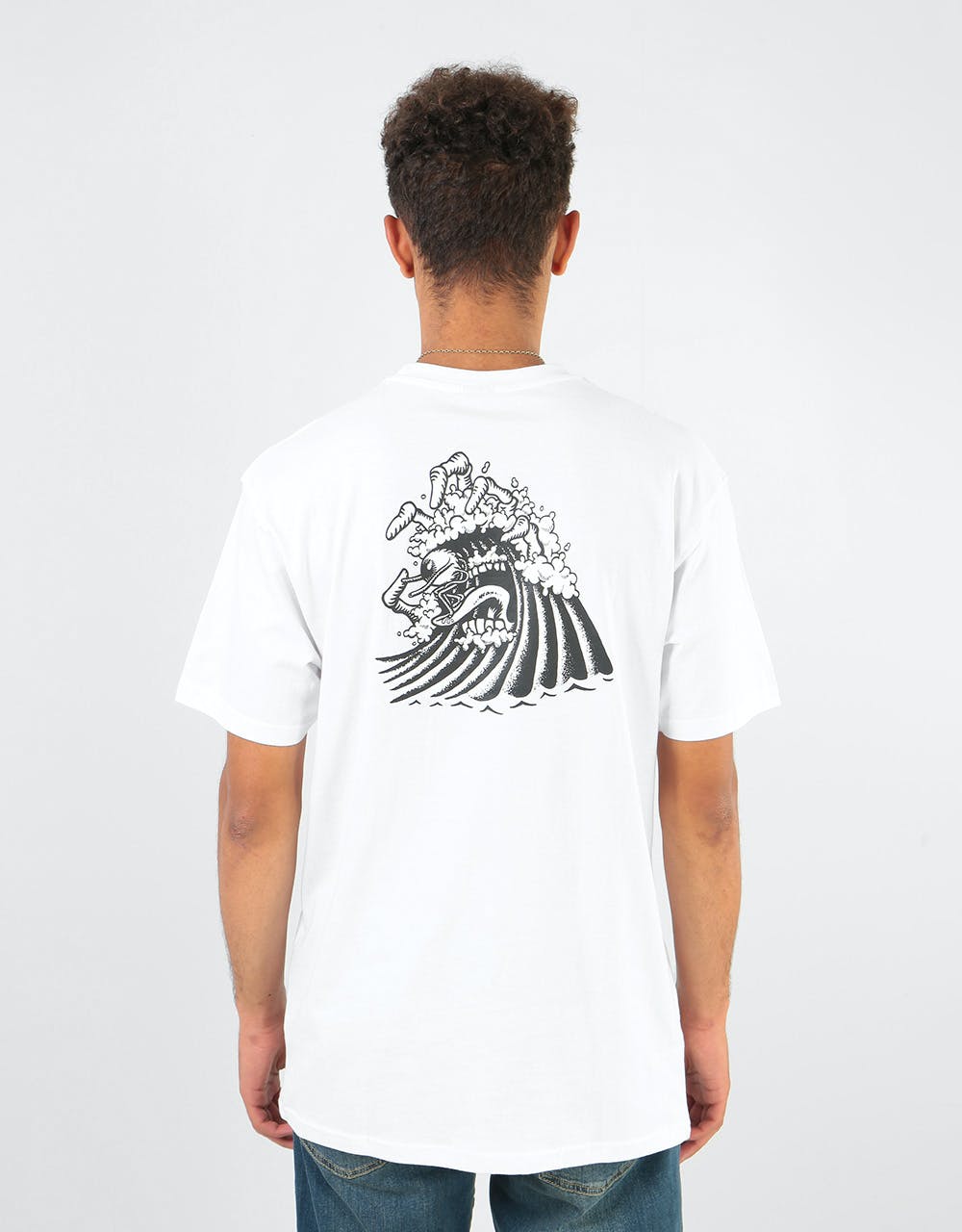 Santa Cruz Bone Wave T-Shirt - White