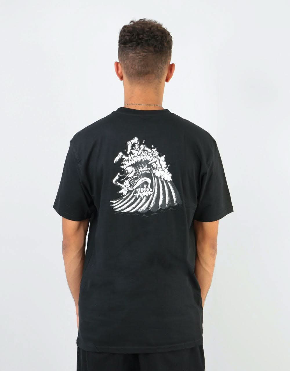 Santa Cruz Bone Wave T-Shirt - Black