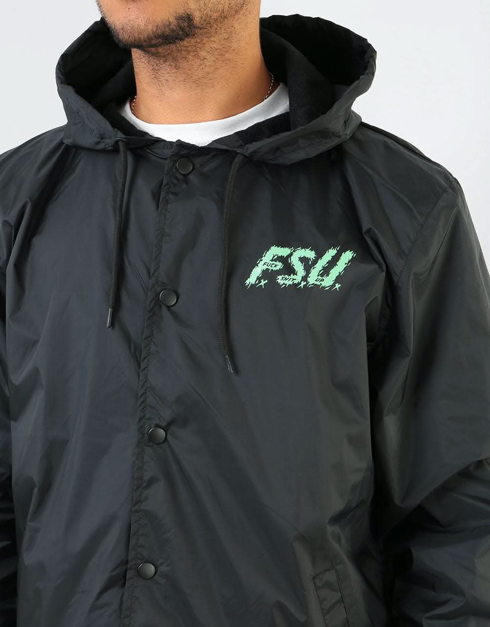 Santa Cruz FSU Hand Hooded Coach Jacket - Black