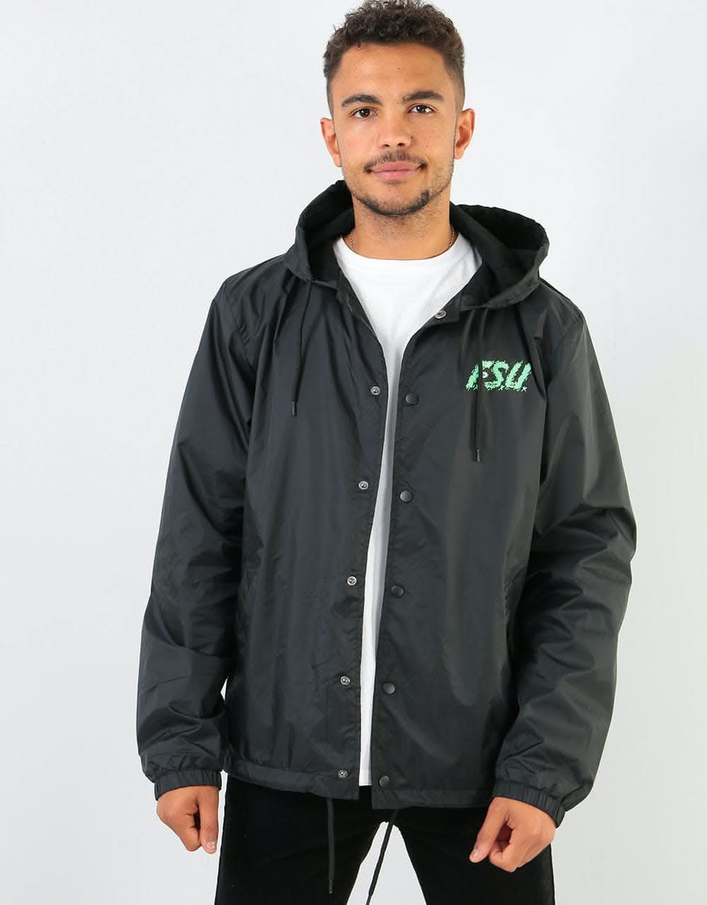 Santa Cruz FSU Hand Hooded Coach Jacket - Black