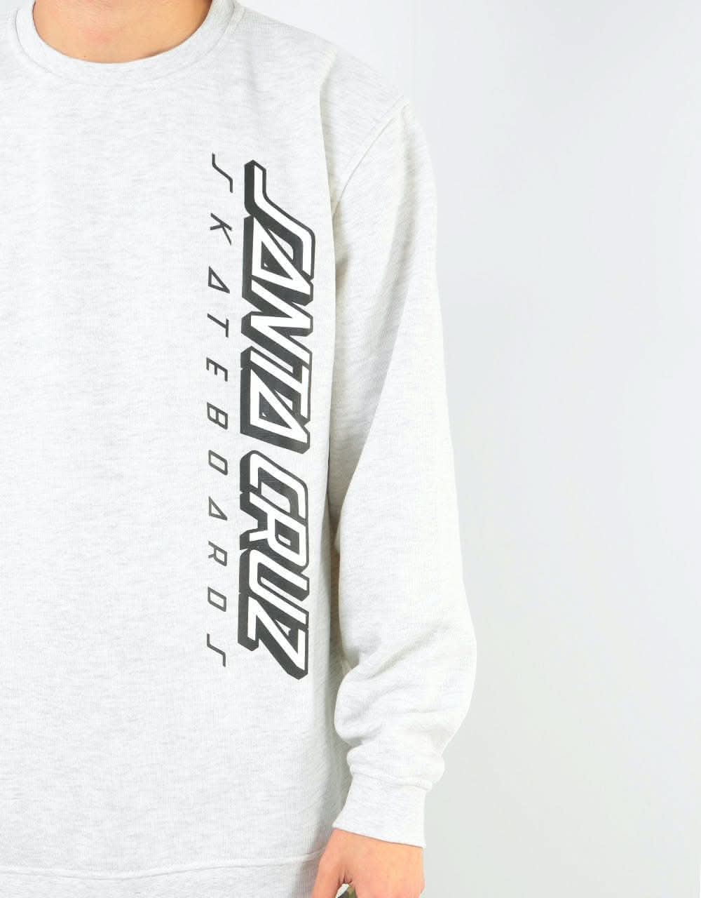 Santa Cruz 2 Colour Strip Crew - Athletic Heather