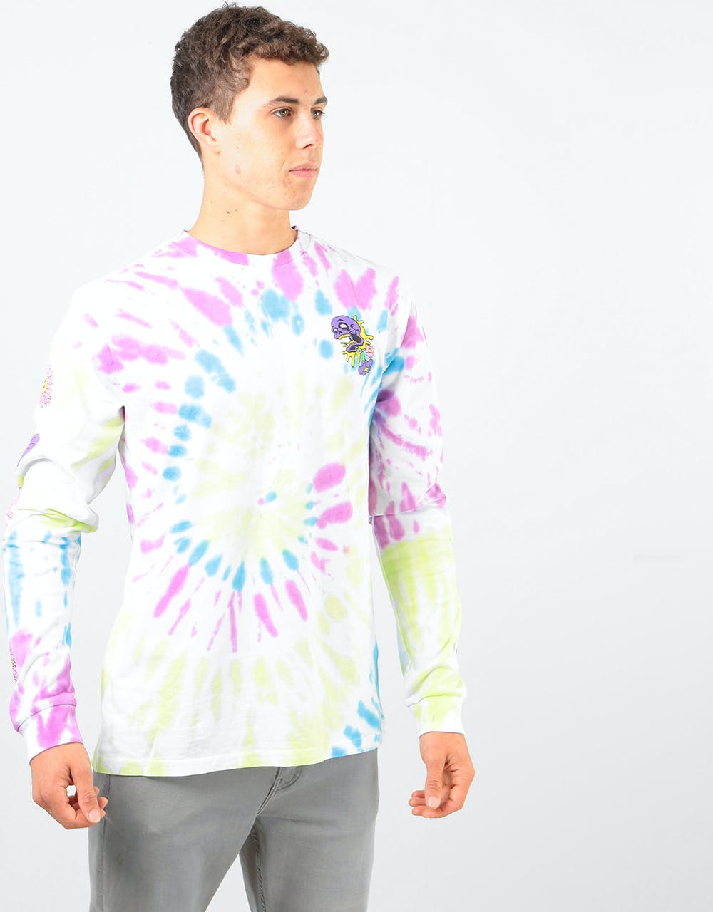 Santa Cruz Baked AF L/S T-Shirt - Trippy Dye
