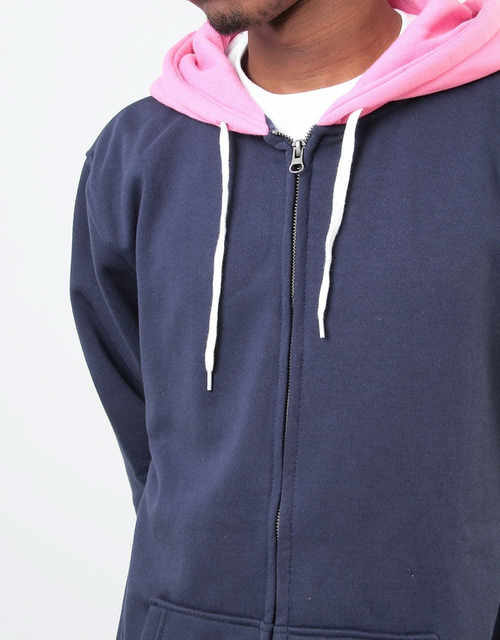 Santa Cruz Halo Zip Hoodie - Dark Navy/Orchid Pink