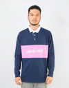 Santa Cruz Strip L/S Polo Shirt - Dark Navy