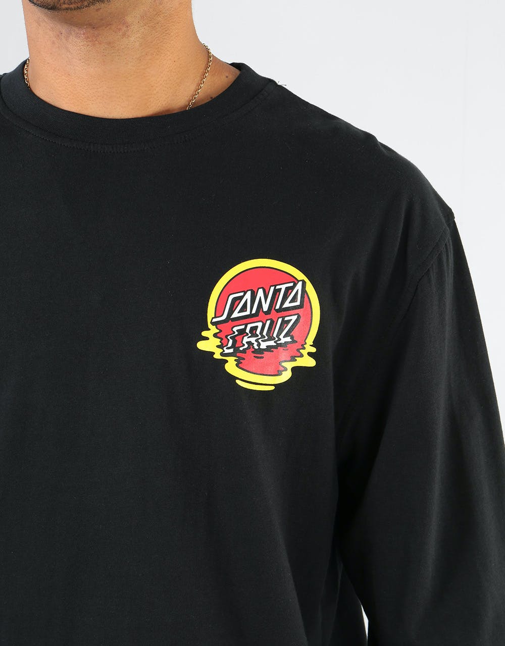 Santa Cruz Reflection Dot L/S T-Shirt - Black