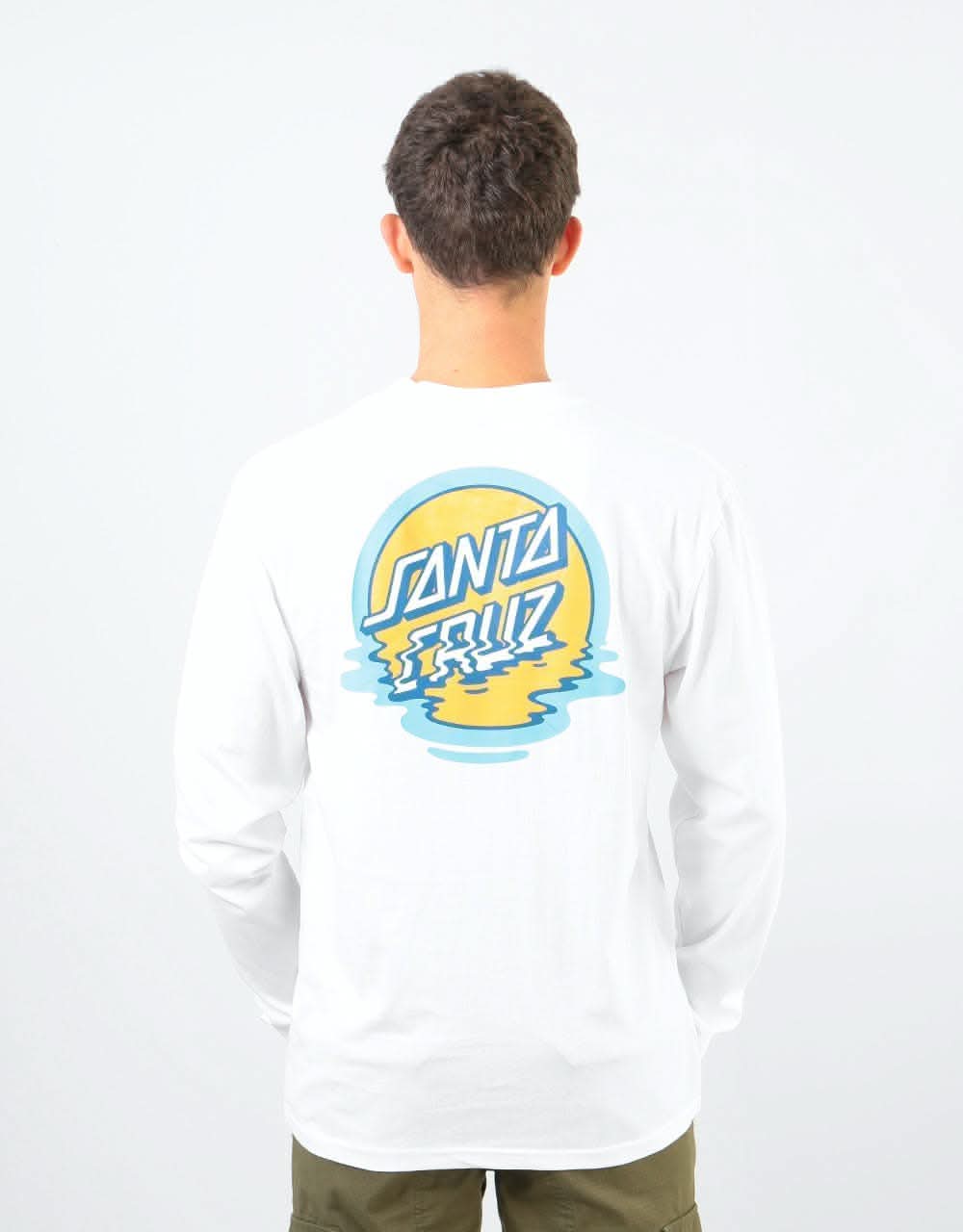 Santa Cruz Reflection Dot L/S T-Shirt - White