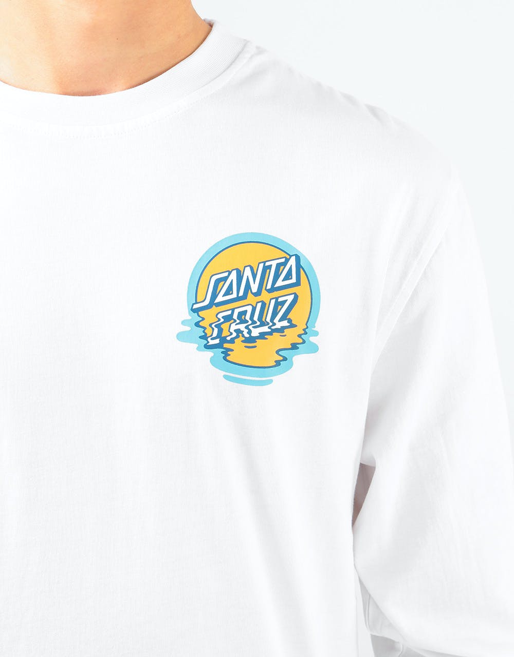 Santa Cruz Reflection Dot L/S T-Shirt - White
