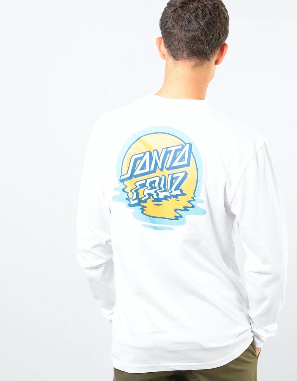 Santa Cruz Reflection Dot L/S T-Shirt - White