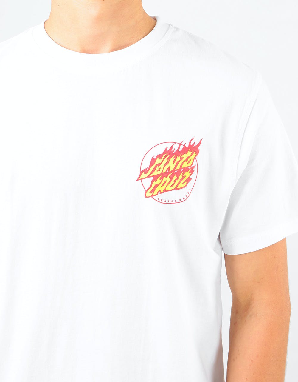Santa Cruz Flame Hand T-Shirt - White