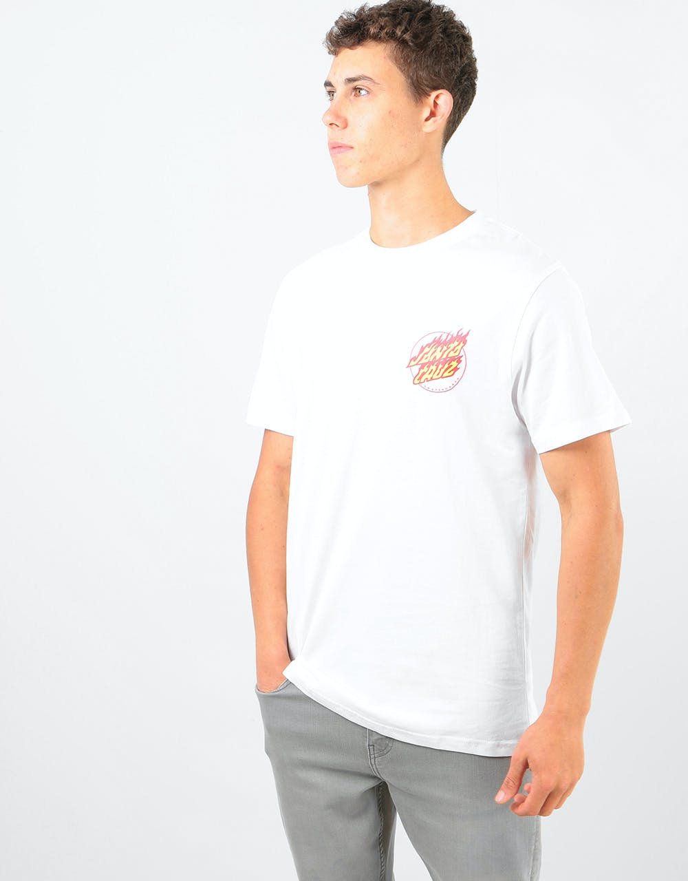 Santa Cruz Flame Hand T-Shirt - White