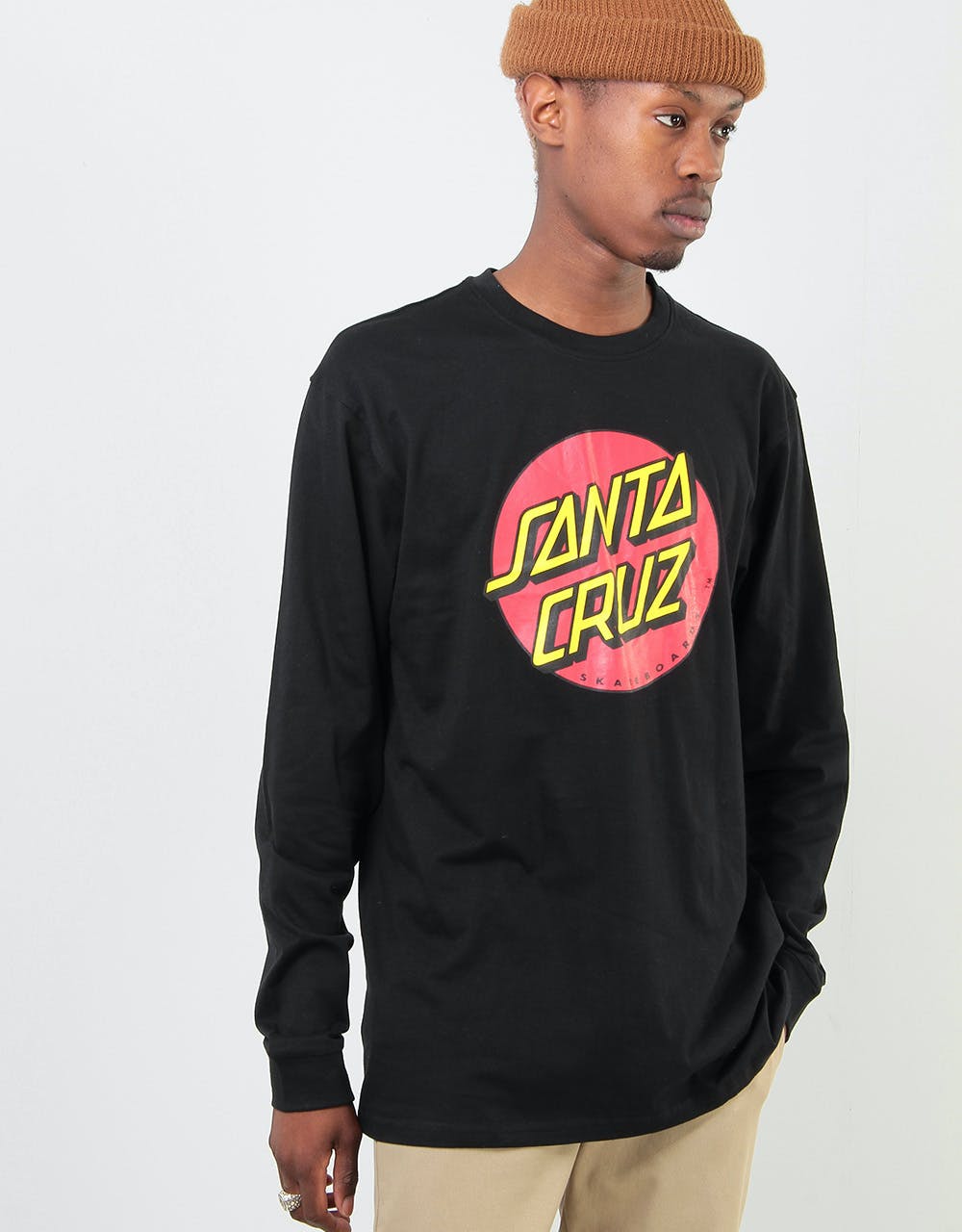 Santa Cruz Classic Dot L/S T-Shirt - Black