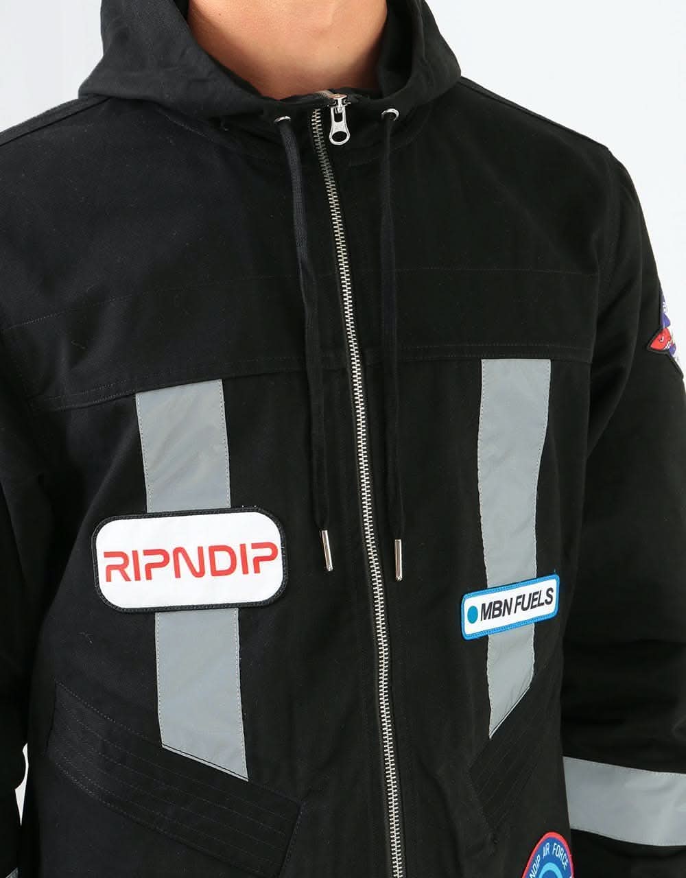 RIPNDIP Nerm Flight Fisherman Jacket - Black