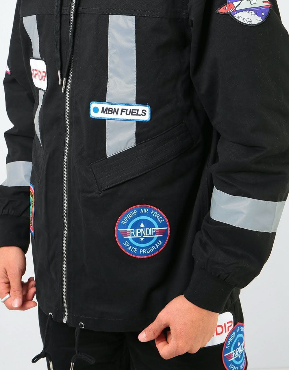 RIPNDIP Nerm Flight Fisherman Jacket - Black