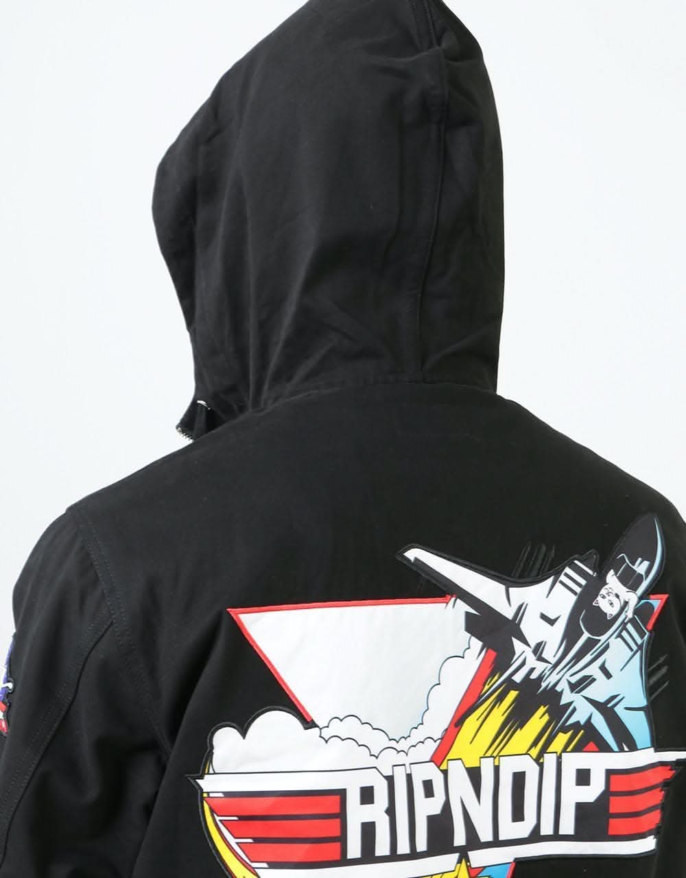 RIPNDIP Nerm Flight Fisherman Jacket - Black