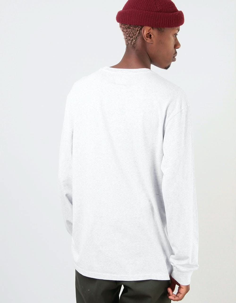 RIPNDIP EMB Logo L/S T-Shirt - Heather Grey