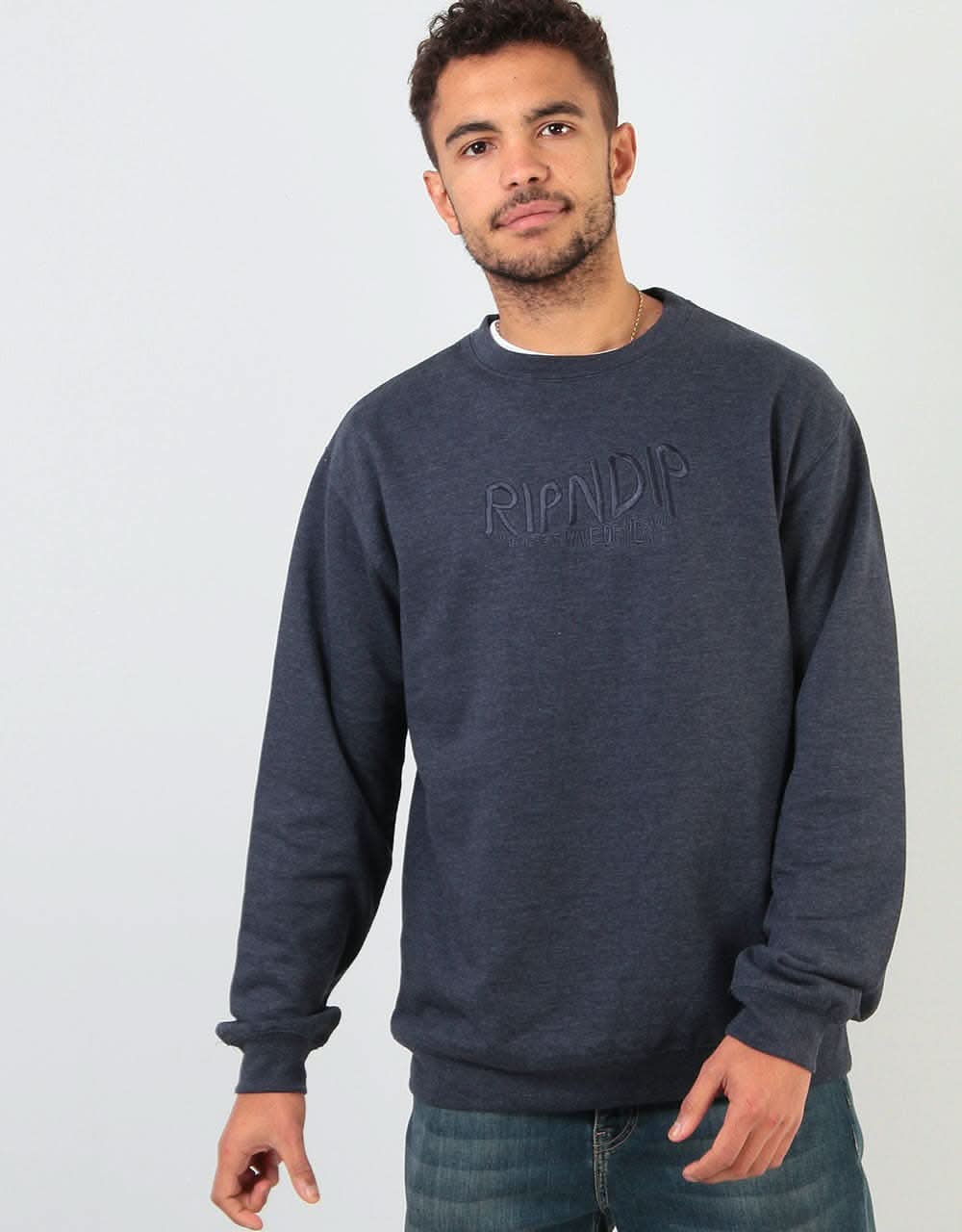 RIPNDIP Great Wave Crew - Navy