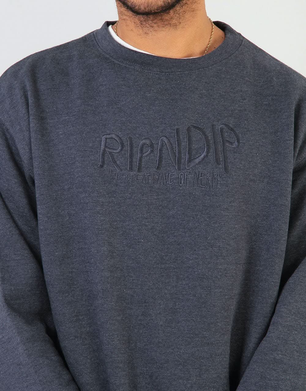 RIPNDIP Great Wave Crew - Navy
