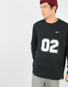 Nike SB GFX L/S Mesh T-Shirt - Black/Black/Black/Summit White