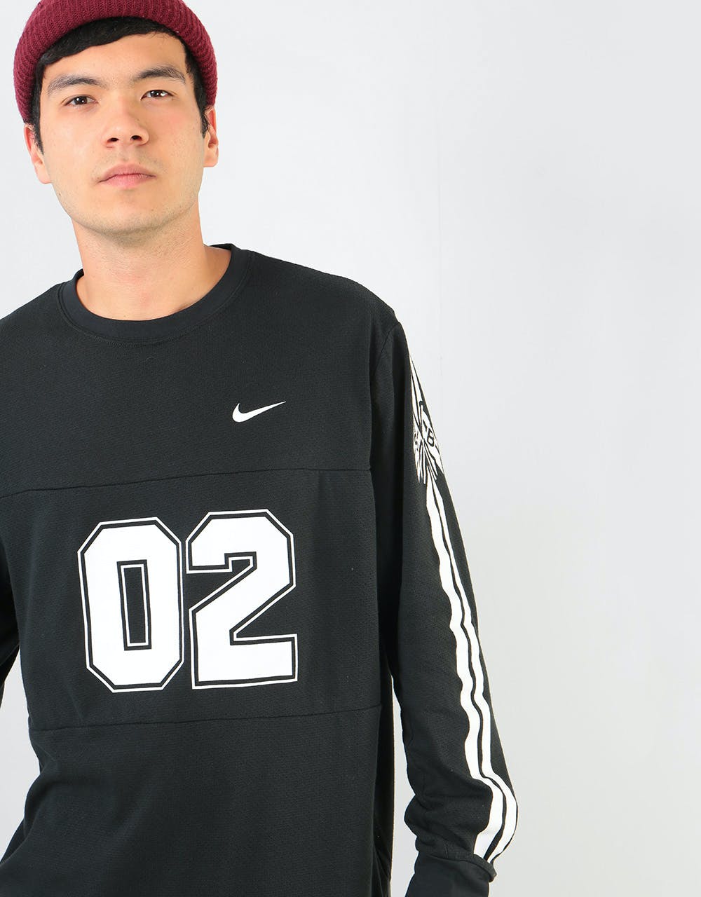 Nike SB GFX L/S Mesh T-Shirt - Black/Black/Black/Summit White