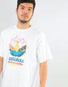 adidas Split T-Shirt - White/Multicolour