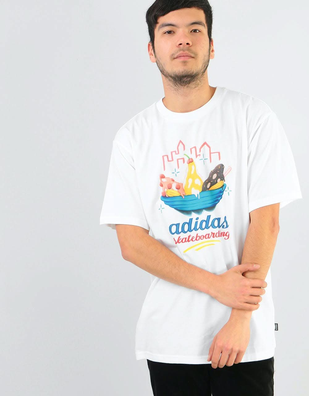 Adidas Split T-Shirt - White/Multicolour