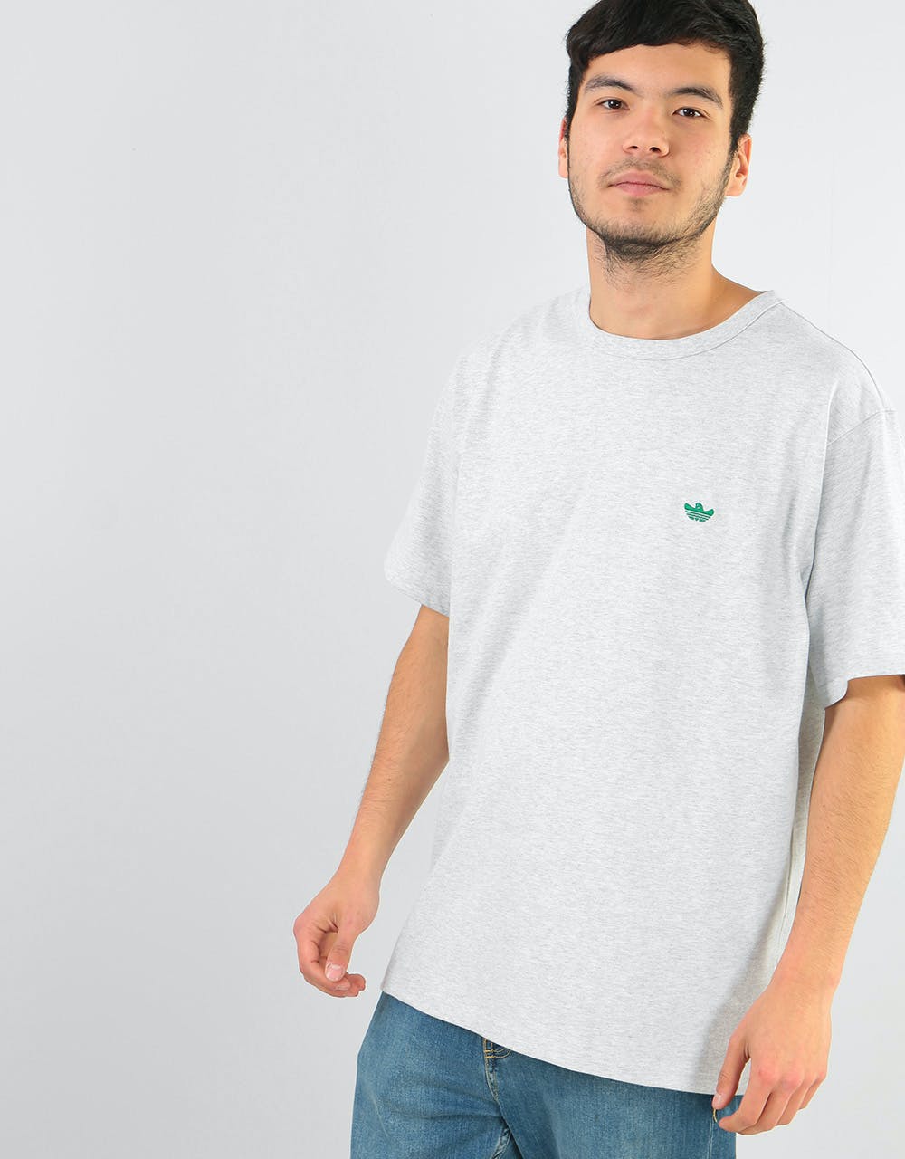 Adidas Mini Shmoo T-Shirt - Light Grey Heather/Bold Green
