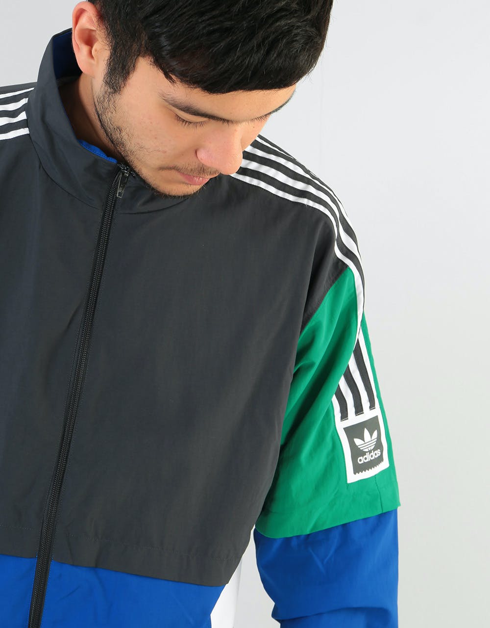 Adidas Standard 20 Jacket - Carbon/Collegiate Royal/Bold Green/White