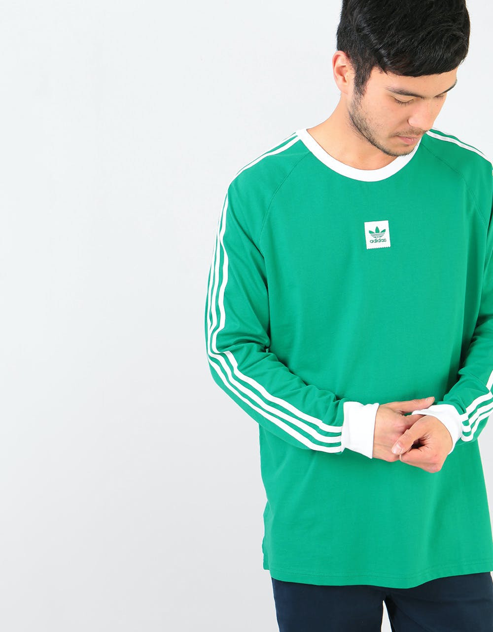 Adidas Cali L/S T-Shirt - Bold Green/White