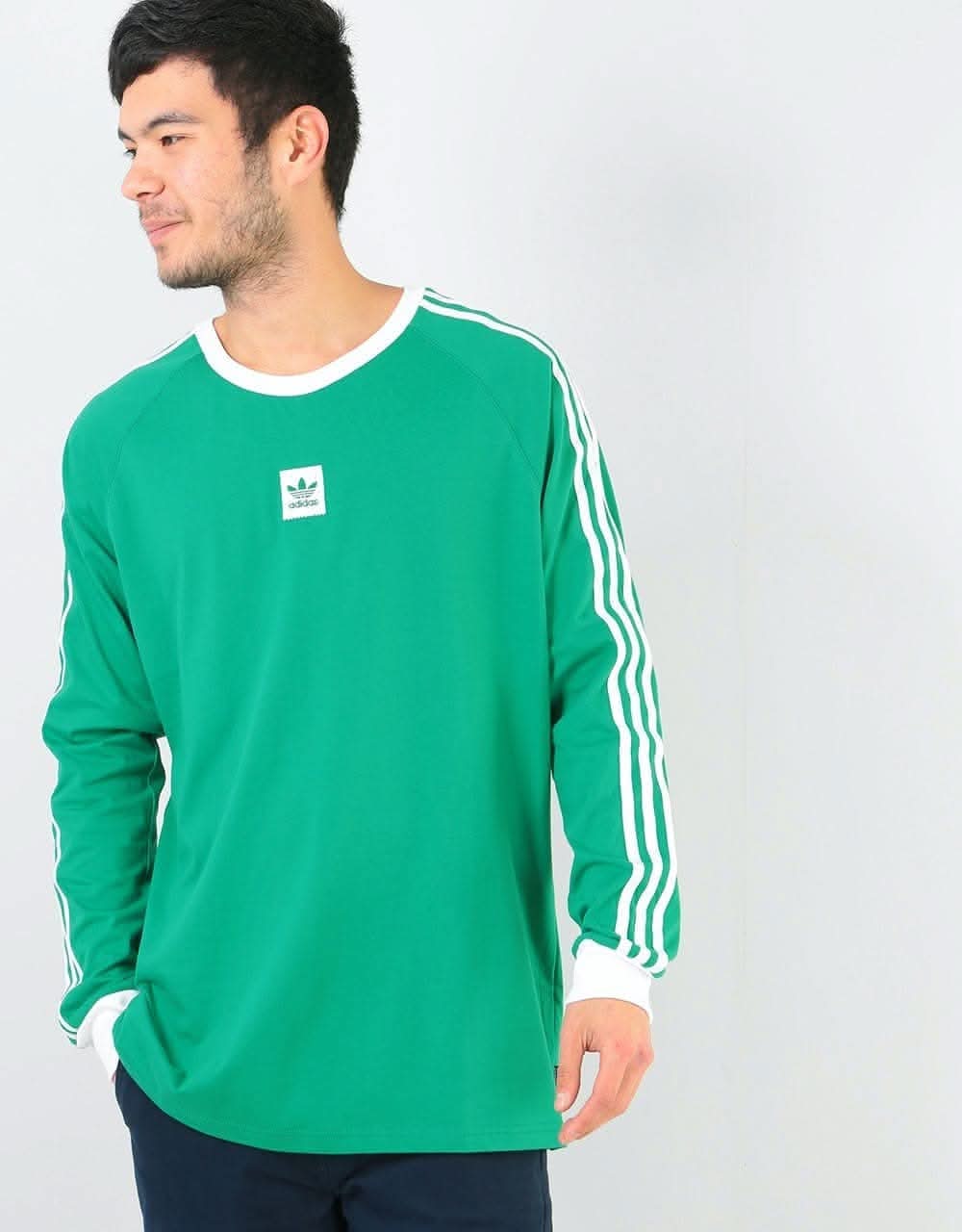 Adidas Cali L/S T-Shirt - Bold Green/White