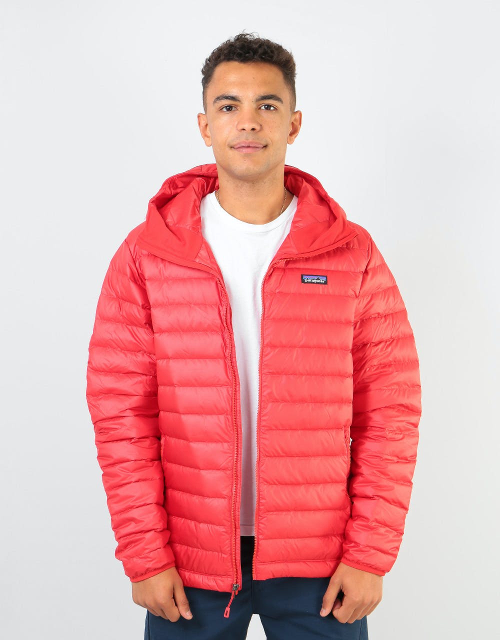 Patagonia Down Sweater Hoody - Fire w/ Fire