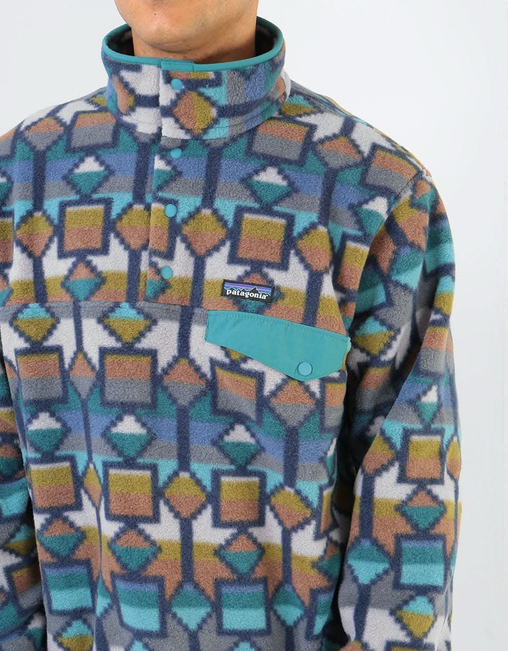 Patagonia Lightweight Synchilla Snap-T Pullover - Cedar Mesa Big: Neo