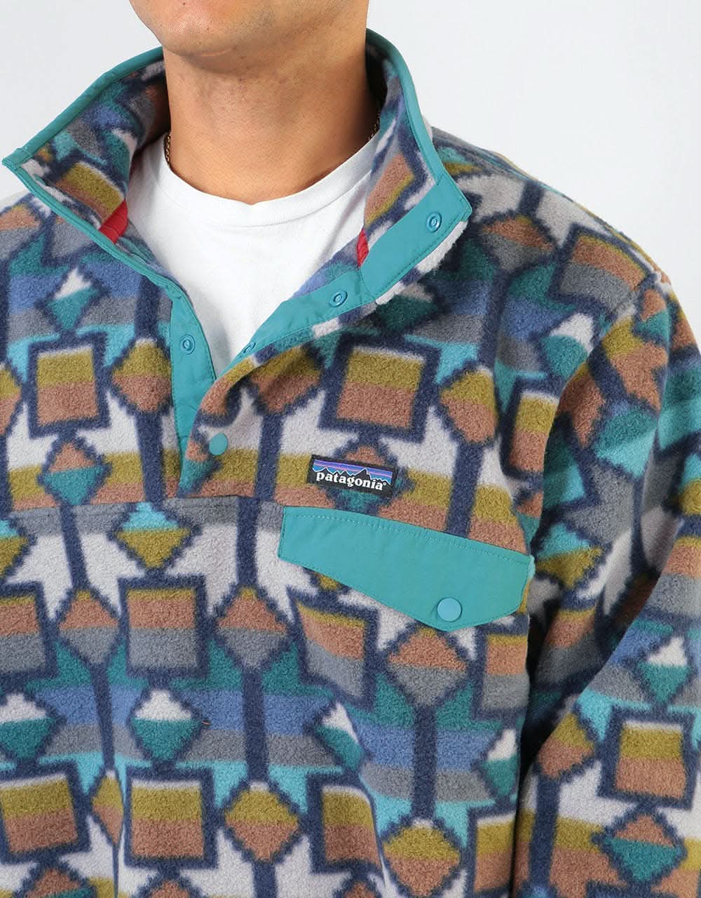 Patagonia Lightweight Synchilla Snap-T Pullover - Cedar Mesa Big: Neo
