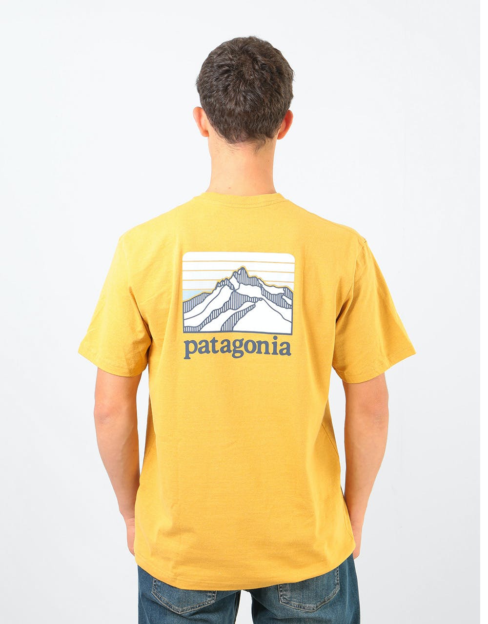 Patagonia Line Logo Ridge Pocket Responsibili-Tee - Glyph Gold